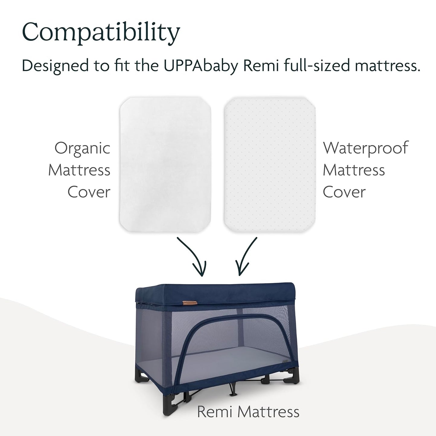 UPPAbaby Mattress Cover for Remi Playard/Soft and Breathable/Machine Washable/Organic Cotton