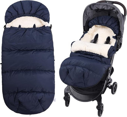 Baby Footmuff for Winter Outdoors Stroller Layer Waterproof Outer Soft Lambswool Liner Designed for Cold Wind Moisture Protection Suitable -30F/-22C Universal Fit Stroller