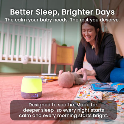 Babysense Baby Sound Machine with Night Light | 2nd Gen | 28 Soothing Sounds | Toddler Sleep Trainer | App-Controlled White Noise Machine | Sleep Timer | 2.4GHz WiFi | US Only