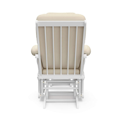 Storkcraft Tuscany Glider with Ottoman (Black/Gray) — GREENGUARD Gold Certified, Bonus Lumbar Cushion Included, Solid Wood Base, Smooth Motion, Award-Winning Nursery Rocking Chair, Glider and Ottoman