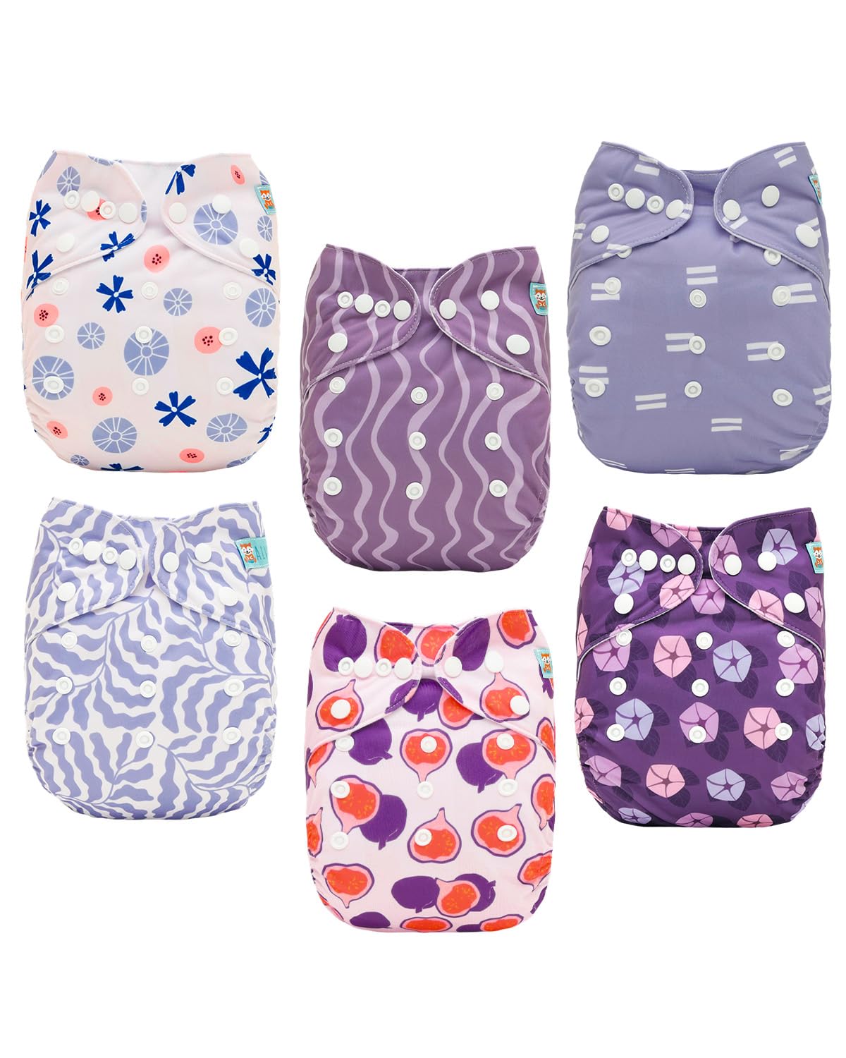 ALVABABY 12pcs Microfiber Inserts,Soft Cloth Diaper Liner,3-Layer Absorbent Inserts,Reusable for Baby Cloth Diapers 12T