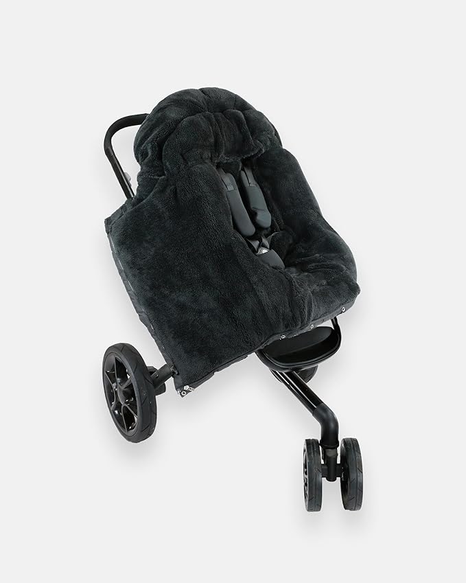 7AM Enfant Stroller & Carseat Footmuff - Adjustable Winter Car Seat & Stroller Zipper Blanket for Boy & Girl, Multi Purpose Fleece Lined Warm Hooded Sleeping Bag for Baby (Navy)