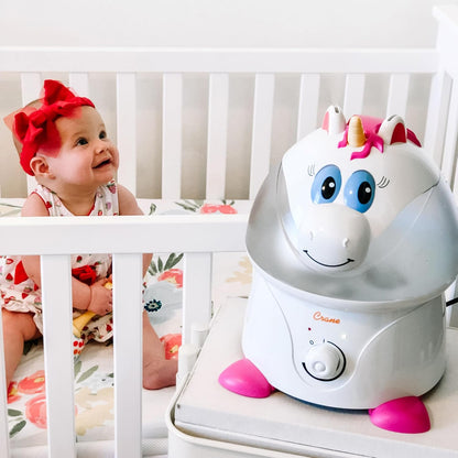 Crane Cute Animal Humidifier for Kids Bedroom and Nursery, Ultrasonic Cool Mist, 1 Gallon, Auto Shut Off, Cool Mist Humidifier