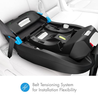 Clek Liing Infant Car Seat with Adjustable Load Leg, Compact, Lightweight Design, 7 Recline Positions, Easy-to-Use Rigid Latch, and Flame Retardant-Free (Railroad Ziip)