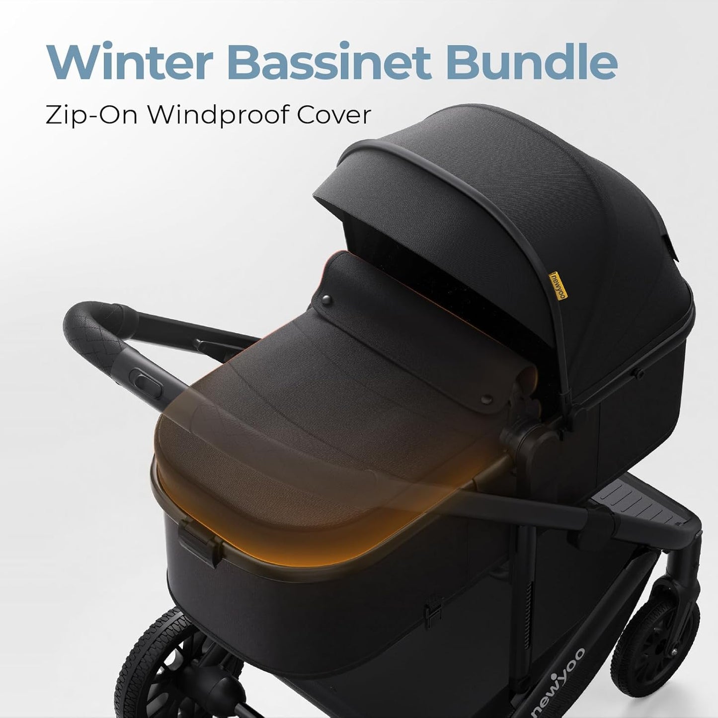 newyoo Infant Stroller with Bassinet Mode, Nestro 516M, Convertible Baby Strollers with Reversible Seat & Cup Holder, Coches para Bebes, 2-in-1 Rear-Facing Pram, Warm Taupe
