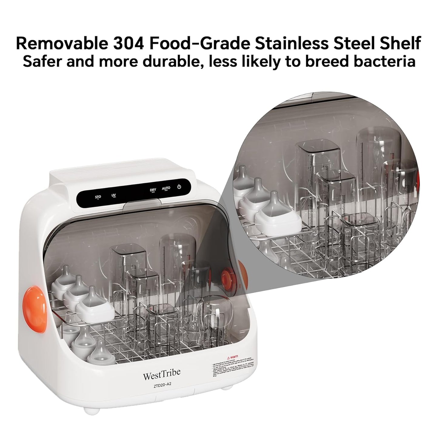 Baby Bottle Sterilizer and Dryer – UV Sterilizer 20L Large Capacity, Hot Air Drying, UV Sanitizer Box, No Need to Clean Regularly.UV Light Sanitizer Box .Sanitizer Machine.