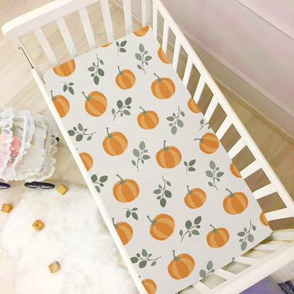 Fitted Crib Sheets Cactus and Floral Stretchy Portable Playard Sheets for Baby Toddler, Breathable Soft Mini Crib Mattress 52 x 28 in for Boys and Girls