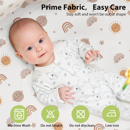 Baby Bedside Bassinet Sheets Girl, 33”x20” Compatible with Baby Delight Dream On Me & Most Rectangle Bedside Sleeper Bassinet Mattress, Super Soft Microfiber Pink Butterfly Flower