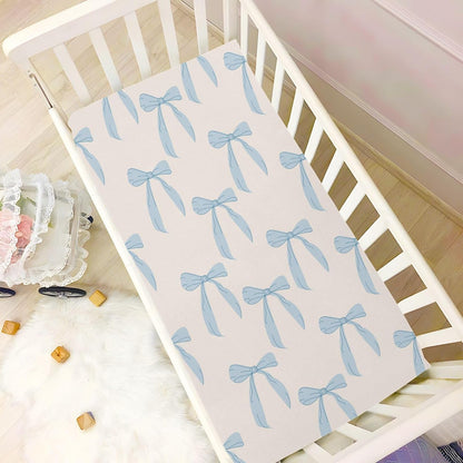Fitted Crib Sheets Cactus and Floral Stretchy Portable Playard Sheets for Baby Toddler, Breathable Soft Mini Crib Mattress 52 x 28 in for Boys and Girls