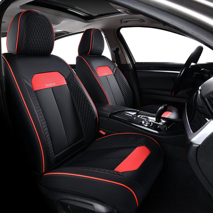 FLORICH Car Seat Covers Full Set, Automotive Seat Covers, Black Car Seat Cover, Waterproof Seat Protectors Universal fit for Car Truck Van SUV - Black
