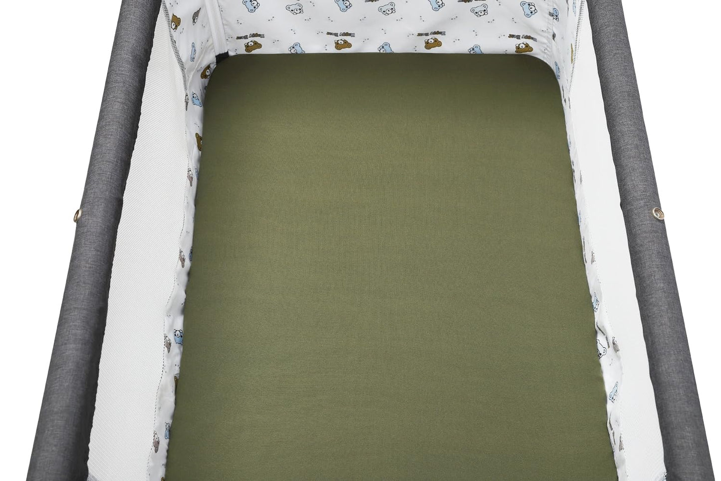 Bassinet Sheet Set 2 Pack Snug Fitted Bedside Sleeper Bassinet Sheets, Stretchy Ultra Soft, Unisex Boy Girl, Light Blue & Dinosaur