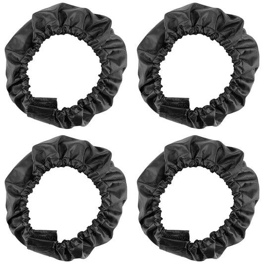 DOERDO 4Pcs Baby Stroller Wheel Cover Protection Covers for Baby Stroller Wheelchair, Black, Small