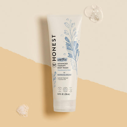 The Honest Company Eczema Soothing Therapy Cream and Skin Protectant, Naturally Derived, Gentle for Baby, Prebiotics Colloidal Oatmeal, 7 oz