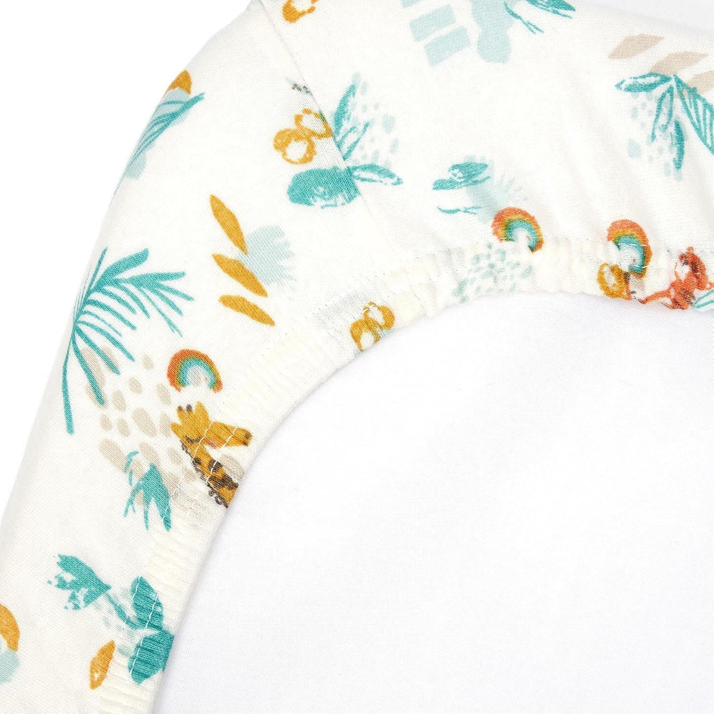 Tutti Bambini Premium Bassinet Sheets (2 Pack) - Soft & Breathable Bamboo Jersey, Double-Strength Bedside Sleeper Sheets, Fits Mattresses from 20.8 x 31.5 in to 23.6 x 35.4 in (Our Planet)