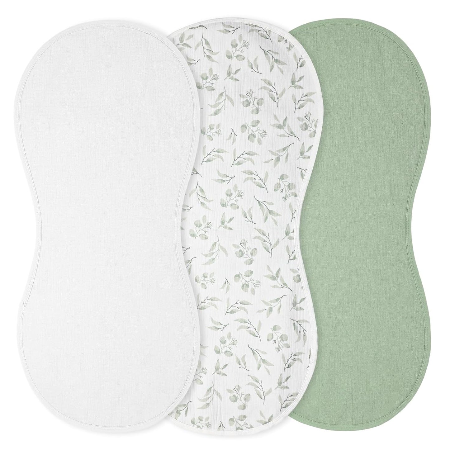 Hahafelt 3 Pcs Changing Pad Liners Fits in Peanut Shape Changing Pad Waterproof Diaper Mats Organic Cotton Peanut Mats are Warm on Baby's Back, Washable Reusable (Starry Style,Multicolor)