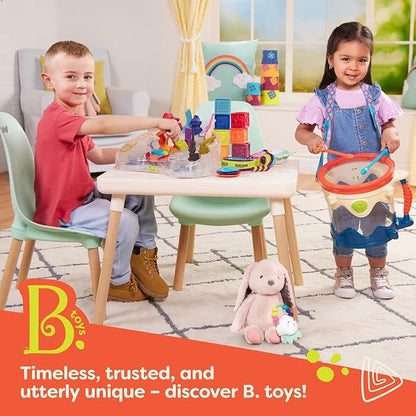 B. toys – Little Learning Steps – Wooden Activity Walker – 7 Educational Activities – Learning & Walking Toy for Toddlers – Stand, Push, Walk – 1 Year +