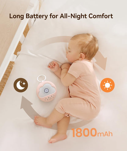 Dreamegg White Noise Machine - Portable Sound Machine Baby with Safe Silicone Cover, Features Powerful Battery, 21 Soothing Sound, Noise Canceling for Sleeping, Baby Registry Gift, Nursery(Blue)