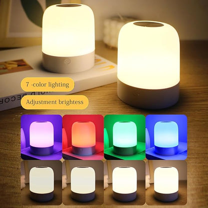 Rechargeable Night Light for Baby Nursery with Touch Control, 13 Colors & 3 Modes, Dimmable Nursery Lamp with Timer, Portable Hanging Bedside Light for Kids Room, Breastfeeding, Camping