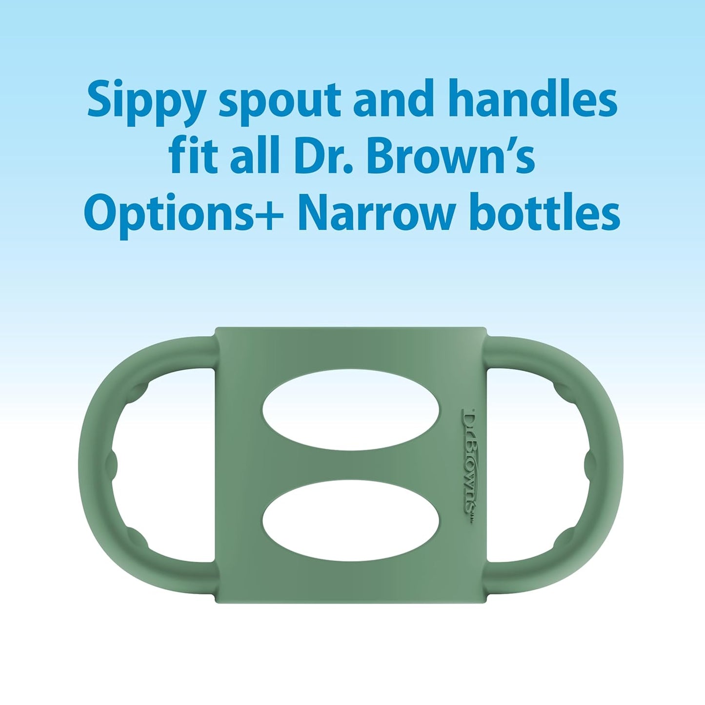 Dr. Brown's Milestones Narrow Sippy Spout Bottle with 100% Silicone, Easy-Grip Handles and Soft Sippy Spout, 8oz/250mL, Light Pink and Ecru, 2-Pack, 6m+