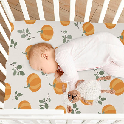 Fitted Crib Sheets Cactus and Floral Stretchy Portable Playard Sheets for Baby Toddler, Breathable Soft Mini Crib Mattress 52 x 28 in for Boys and Girls