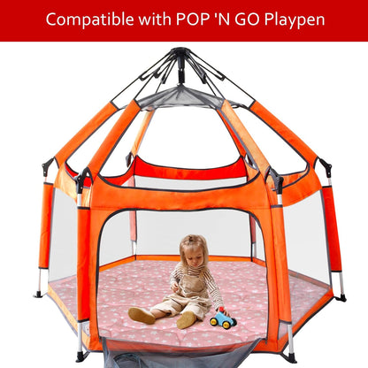 Octagon Playpen Mat Grey, Non Slip 8 Panel Playpen Mattress Mat Fits Regalo Extra Large Play Yard and hiccapop XL 69" Baby Playpen, Grey Star Octagon Playard Pad