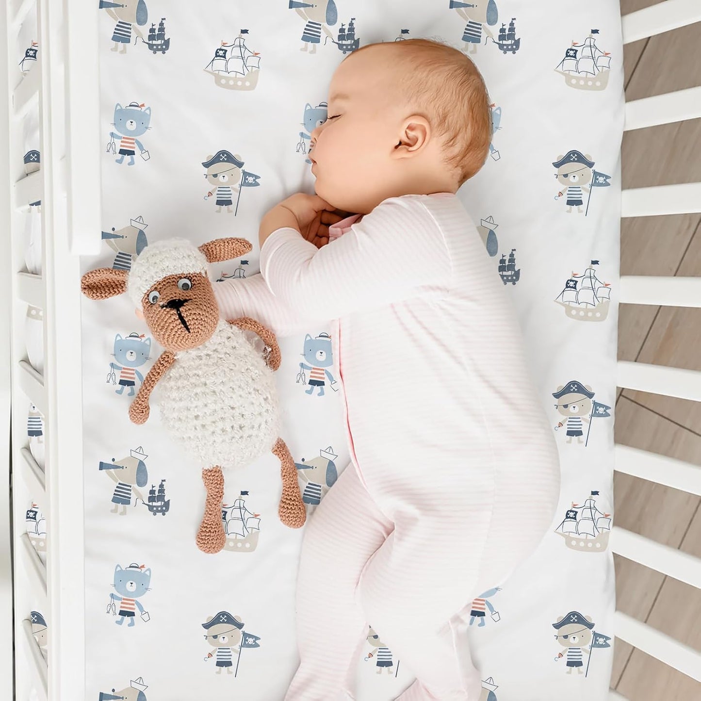 Bedside Sleeper Bassinet Fitted Sheets 20 x 33, 3 Pack Baby Delight Beside Me Dreamer,Babybond,Jimglo,koola,cowiewie,fodoss, Dream On Me Baby Square Bassinet, Pink Animal