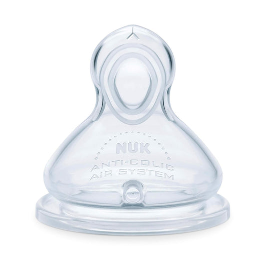 NUK Smooth Flow Pro Baby Bottle Replacement Nipples, Silicone, Anti-Colic, Leak-Proof, Pack of 2