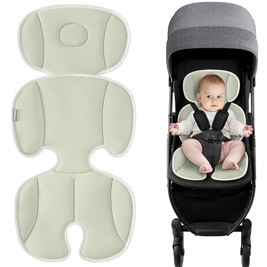 Baby Stroller Cooling Pad Universal Soft Cooler Pad Breathable Adjustable Car Seat Liner Detachable 2-Piece Cooling Cushion Fits Strollers, Car Seat, High Chair, Bassinet, Swing