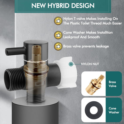 New Version Handheld Bidet Sprayer for Toilet, Premium Stainless Steel Bathroom Bidet Sprayer Set, Baby Cloth Diaper Sprayer with Superior Complete Spray Hoses Kit, Support Wall or Toilet Mount