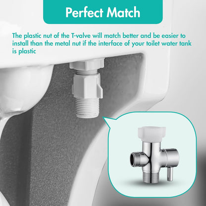 BARROCK Handheld Bidet Sprayer for Toilet, Stainless Steel Metal Made Baby Cloth Diaper Spraying Kit, Bathroom Toilet Bidet Attachment Set for Bathing Pets and Feminine Hygiene, Matte Black