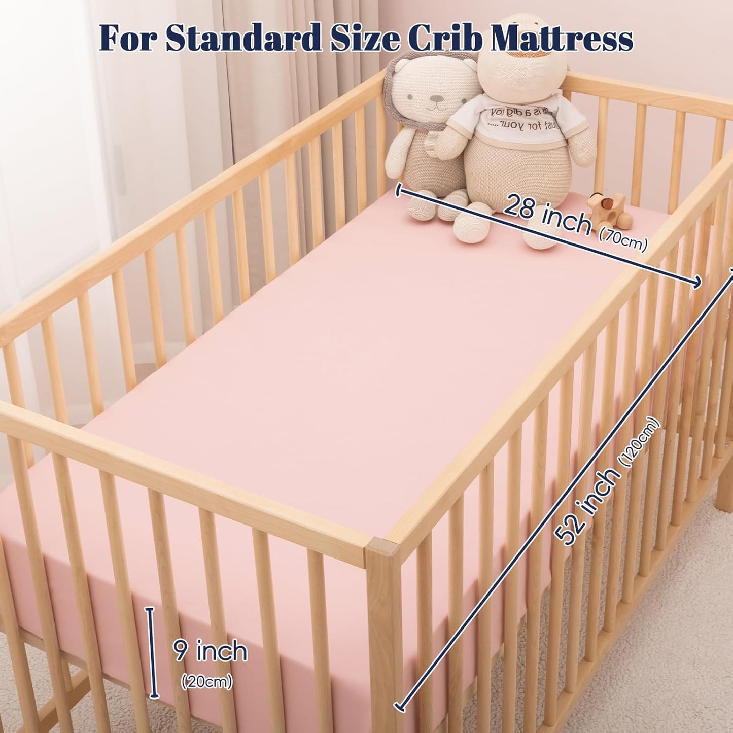 PHF 3 Pack Soft Mini Crib Sheets, Floral & Animal Pack N Play Sheets for Baby Boys Girls, No Slip Universal Fit for Pack N Play, Playard, Portable and Mini Crib Mattresses,Floral & Animal