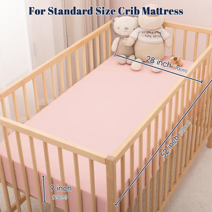 PHF 3 Pack Soft Mini Crib Sheets, Floral & Animal Pack N Play Sheets for Baby Boys Girls, No Slip Universal Fit for Pack N Play, Playard, Portable and Mini Crib Mattresses,Floral & Animal