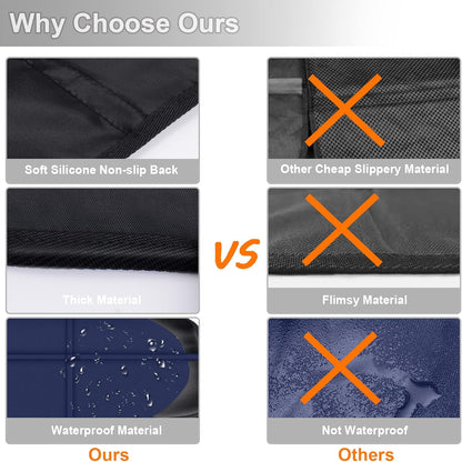 XHYANG Car Seat Protector,Auto Car Seat Protectors Baby Carseat Waterproof & Durable 600D Fabric for Child Baby Car Seat Mat Vehicle Pet Cover 2 Storage Pockets (2 Pack)