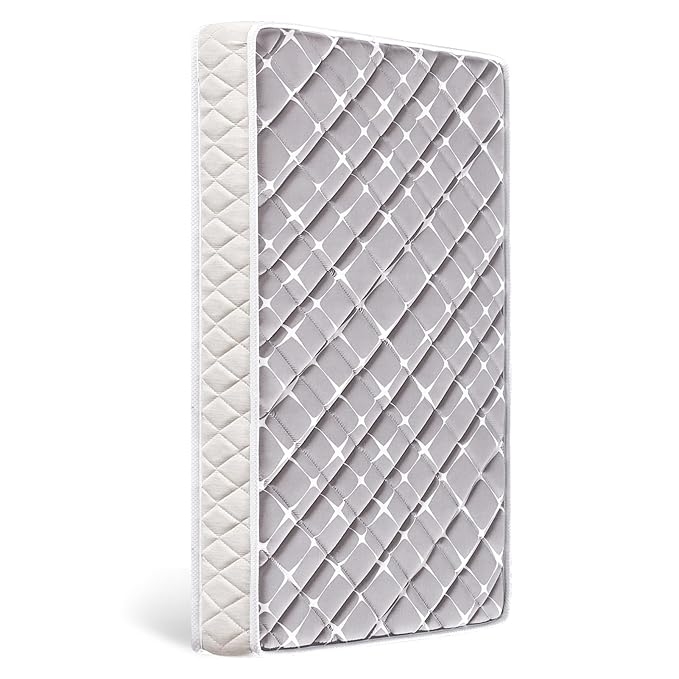 Premium Hypoallergenic Baby Crib Mattress and Toddler Mattress - 52" x 27.6" x 5" - Breathable - Firm Soft - Fits Standard Cribs and Toddler Beds