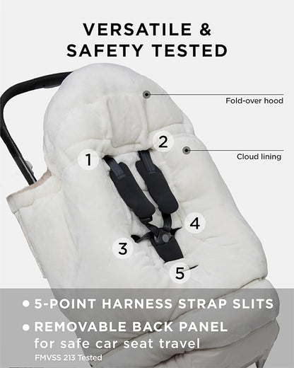 7AM Enfant Stroller Blanket 212 - Adjustable Baby Car Seat Zipped Blanket for Babies Winter, Unisex Multi Purpose Fleece Lined Warm Hooded Toddler Footmuff Water Repellent | (6M - 4T)