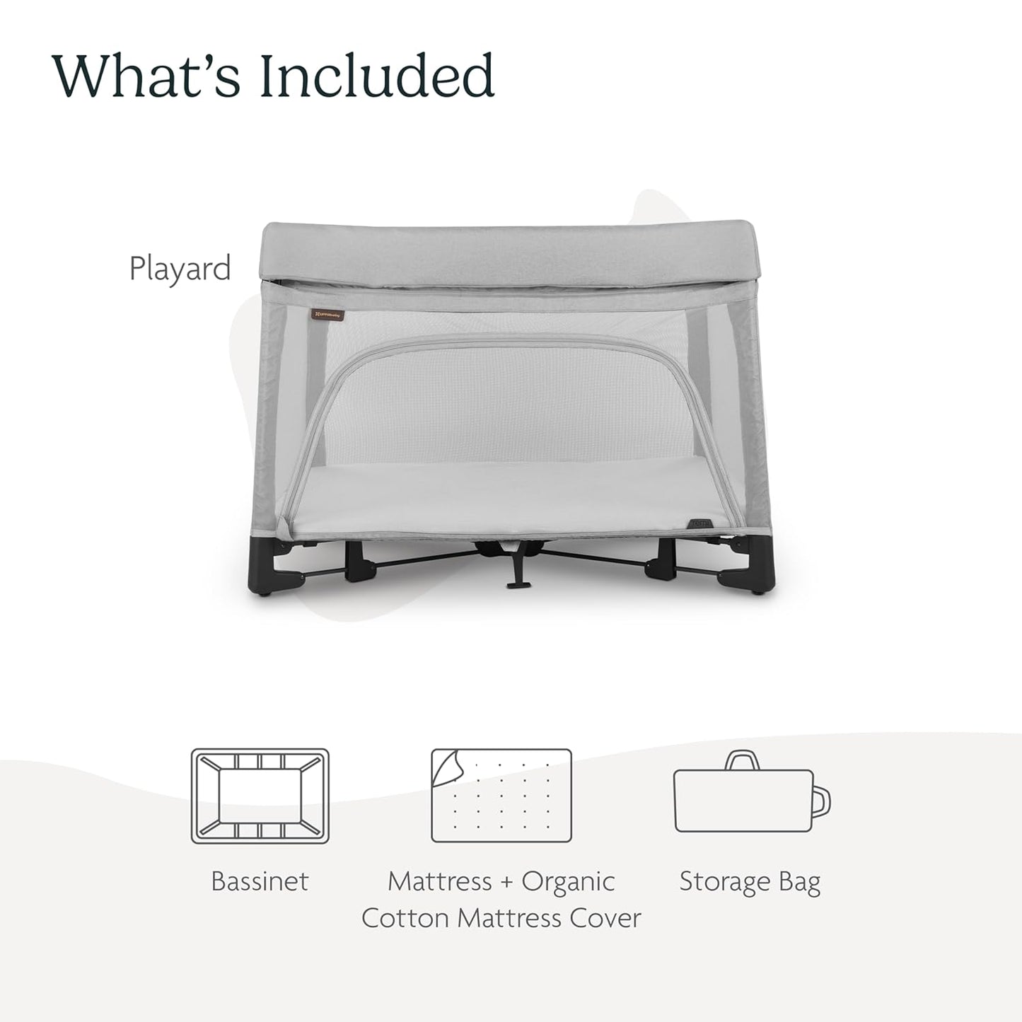 UPPAbaby Remi Playard | Deluxe 3-in-1 Portable Playard, Bedside Bassinet + Travel Crib| Mesh Bassinet, Mattress, Organic Cotton Mattress Cover + Storage Bag Included | Charlie (Sand Mélange)