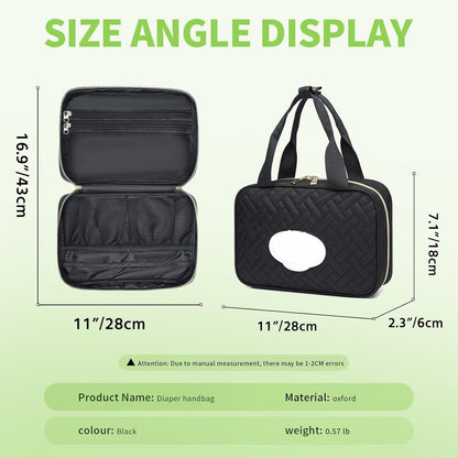 Diaper Bag Organizer with 2 Pieces Wipes Dispensers, Portable Stroller Mini Diaper Bag Pouches Travel Gear, Foldable Newborn Baby Essentials, Small Clutch, PInk