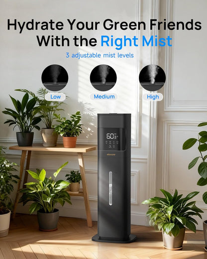Warm & Cool Mist Humidifiers for Bedroom, Top-Fill Humidifier Large Room with Essential Oil Diffuser, Large Room Humidifiers for Home Baby Nursery Office Plants, White