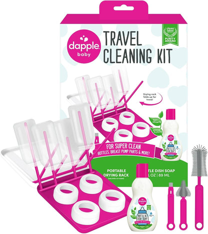 Dapple Baby Fragrance Free Bottle & Dish Soap - (3 Pack) 16.9 fl oz - Cleans Baby Bottles, Sippy Cups, Pacifiers, Breast Pumps, & More - Gently Removes Milk Film & Odors - Includes 1 Pump