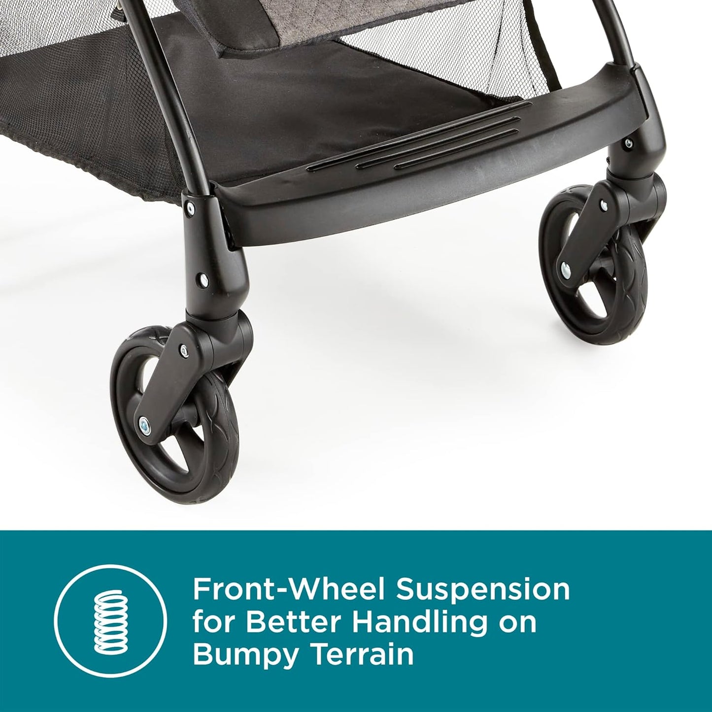 Contours Quick Elite Baby Stroller, Lightweight Compact Travel Stroller, Toddler Stroller, Infant Car Seat Compatibility, Multi-Position Seat Recline, Sun Canopy, 5-Point Safety Harness -Eclipse Black