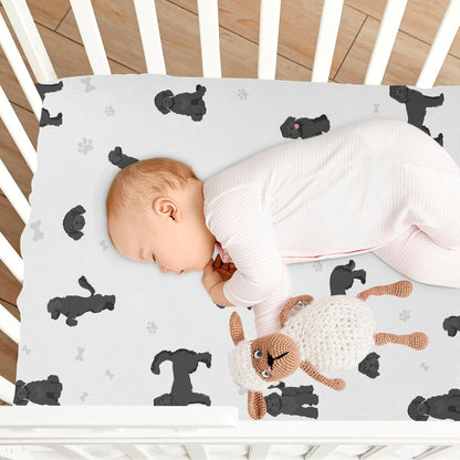 Fitted Crib Sheets Cactus and Floral Stretchy Portable Playard Sheets for Baby Toddler, Breathable Soft Mini Crib Mattress 52 x 28 in for Boys and Girls