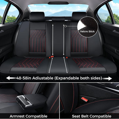 FLORICH Car Seat Covers Front Seat, Leather Seat Covers for Cars, Car Seat Protector Waterproof, Universal Automotive Seat Covers, Front Car Seat Cover Fit for Most Sedans SUV Pick-up Truck