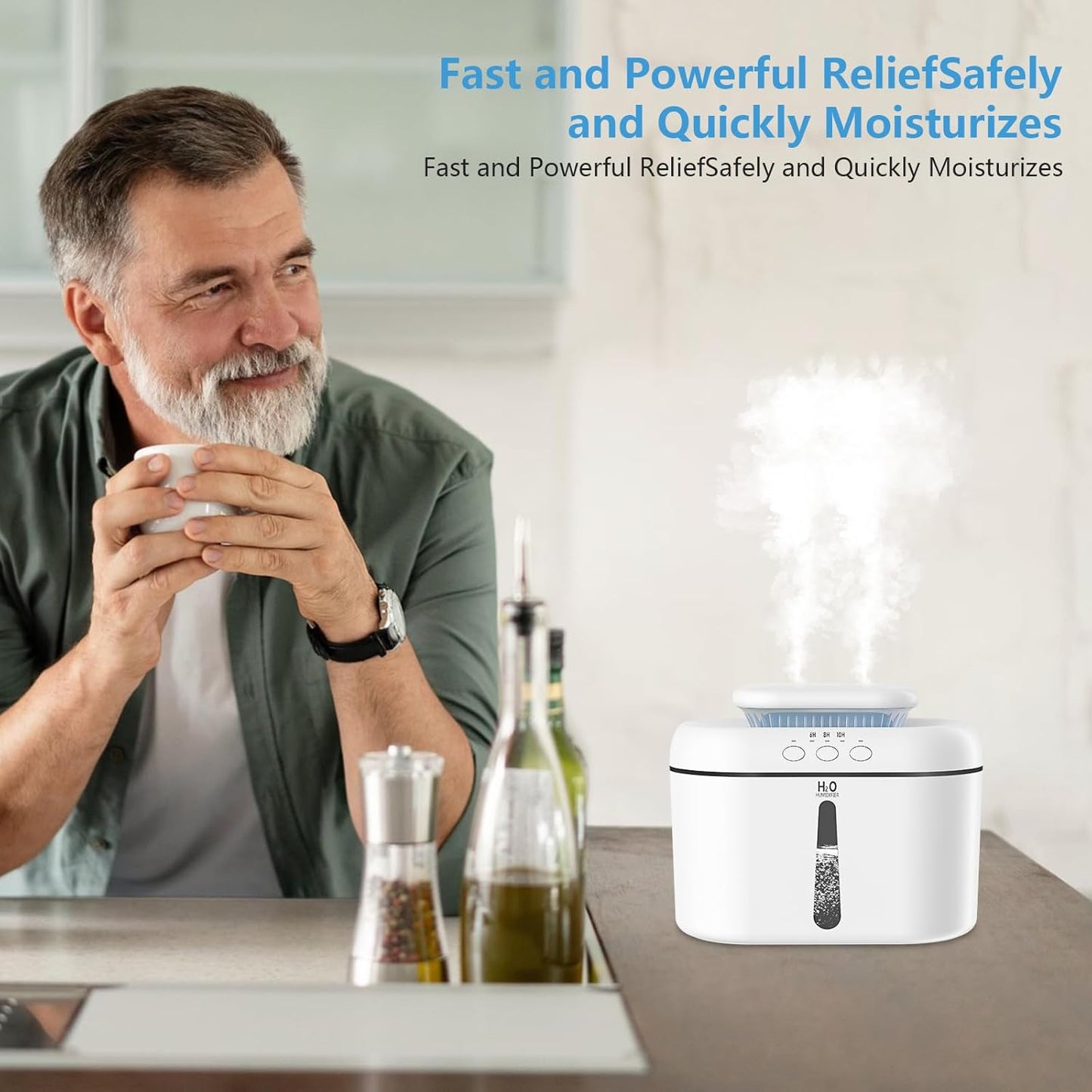 SZO Humidifiers for Bedroom, 2.5L Capacity, Auto Shut-Off, Easy to Fill & Clean, 16 dB Quiet Ultrasonic Humidifier for Large Room, Plants, Baby Nursery, Indoor, Night Light(soft pink)