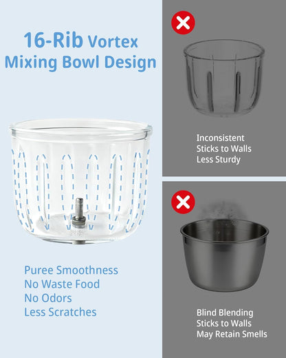 SosekiBaby FM01 Baby Food Maker, 316L Stainless Steel Blades | Puree Steamer Blender Processor With 10oz Glass Bowl | One-Step Food Mill with Recipe, 12H Keep Warm, Auto Clean, Reheat | BPA-Free
