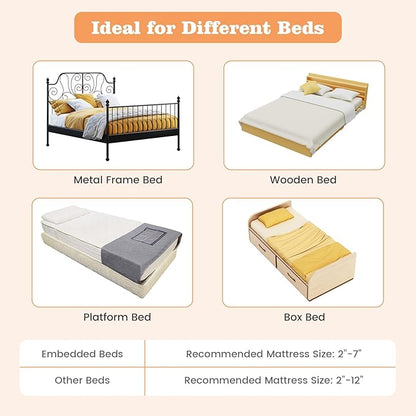 HONEY JOY Bed Rail for Toddlers, Extra Long, Foldable Portable Swing Down Safety Bed Guard Rail, Toddler Bed Rails for Crib, King Queen Full Twin Size Bed Mattress (Gray, 1 Pack, 47 Inch)