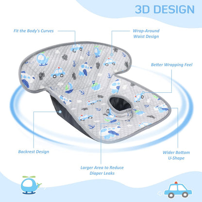 INFANZIA Dry Seat, Car Seat Protector Waterproof Carseat Liner Potty Training Toddlers, Baby and Infants, Piddle Pad for Carseats Strollers (Grey, 1 Pack