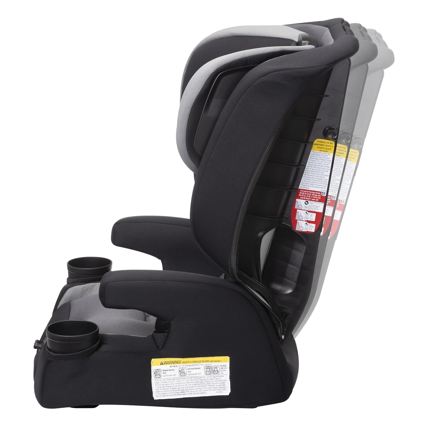Safety 1st Boost-and-Go Essential 3-in-1 Booster Car Seat, Highback & Backless Modes, Lightweight, Easy Install, Labrador II
