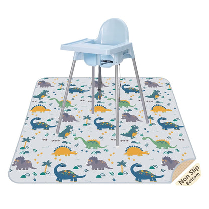 Splat Mat for Under High Chair/Arts/Crafts by CLCROBD, 51" Baby Anti-Slip Food Splash and Spill Mat for Eating Mess, Waterproof Floor Protector and Table Cloth