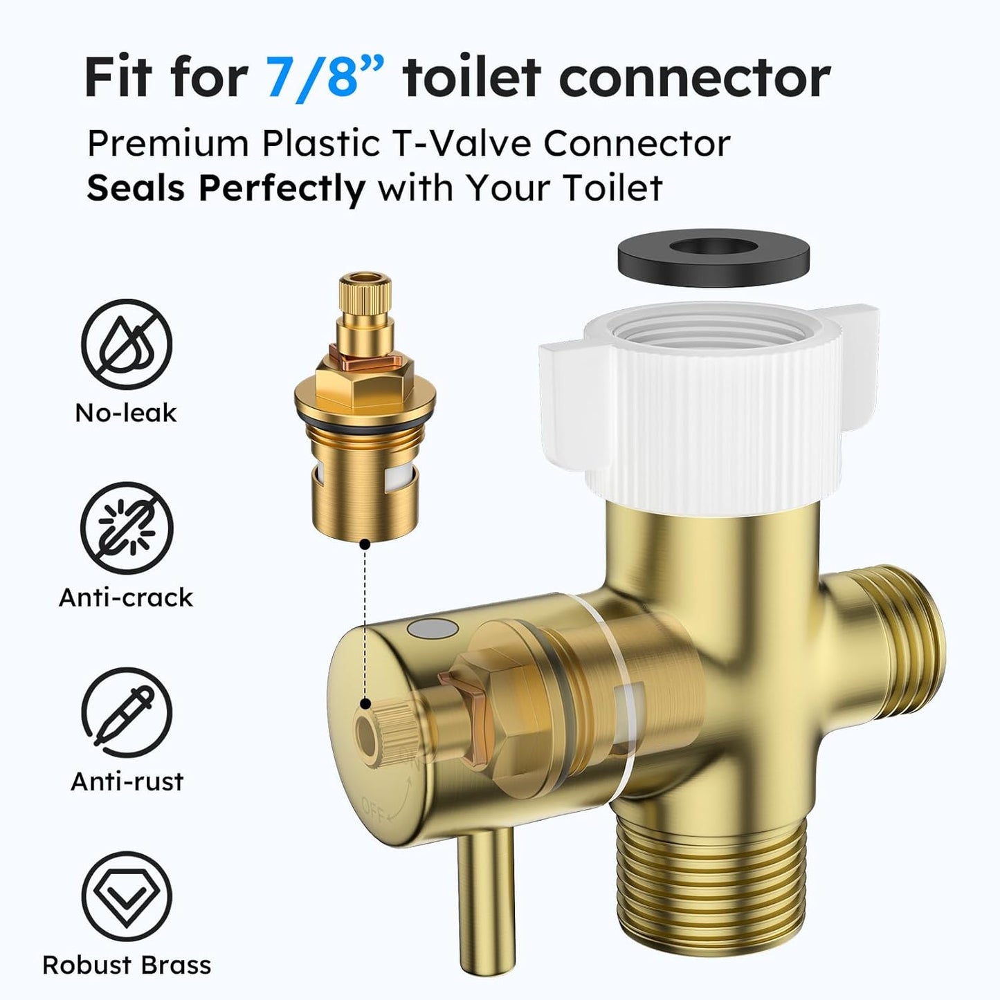 Arofa Handheld Bidet Sprayer for Toilet - 2 Pack Bidets Faucet for Existing Toilets Cloth Diaper Jet Sprayer, Stainless Steel Muslim Shower with Bidet Hose for Feminine Wash