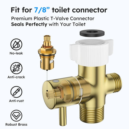 Arofa Handheld Bidet Sprayer for Toilet - 2 Pack Bidets Faucet for Existing Toilets Cloth Diaper Jet Sprayer, Stainless Steel Muslim Shower with Bidet Hose for Feminine Wash